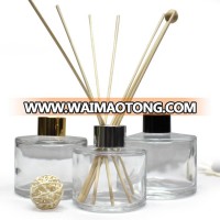 decorative small empty luxury reed diffuser glass bottle 50ml 100ml with screw cap