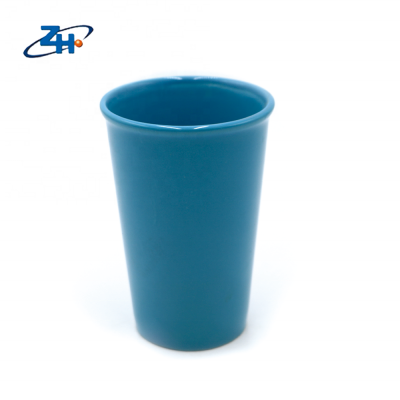 economic good quality custom ceramic coffee mugs v-shape without handle