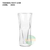 Borosilicate Handmade Double Wall Glass Beer bottle Shape Cup Coffee Mug