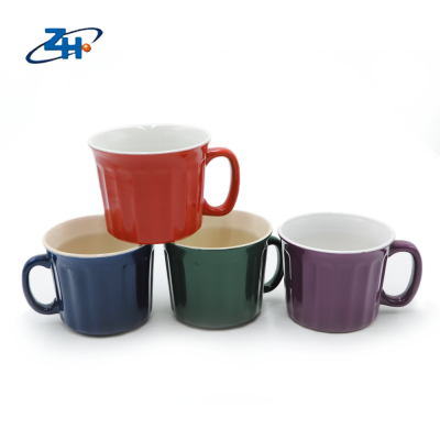 High quality 5.5oz 160ml ice-cream color ceramic mug for promotion