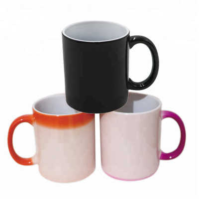 11oz blank color solid glazed ceramic color changing mug