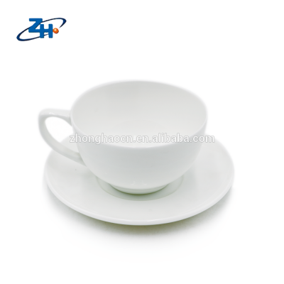 High quality mini porcelain plain white ceramic espresso coffee cup with saucer