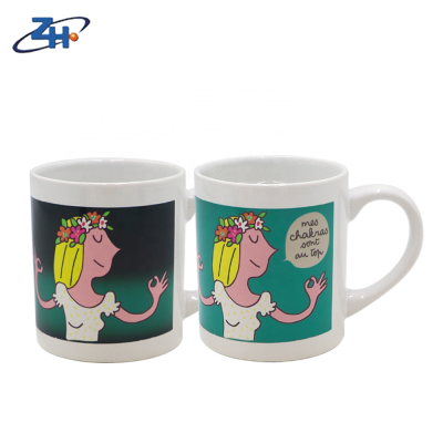 High quality printed decals ceramic change color mugs for sale