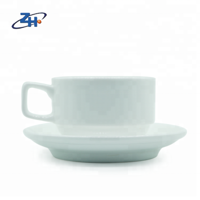 hot selling round ceramic porcelain coffee mug with saucer