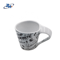 High quality custom decal design ceramic small coffee milk mugs