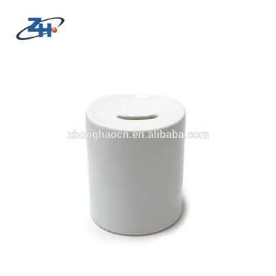 New products round white ceramic coin saving pot for sublimation decal