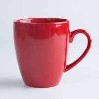 round shape 12 oz red ceramic cup W0550