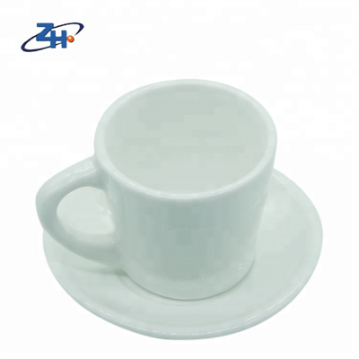 Factory price custom mini V shape drinking coffee tea mug with saucer