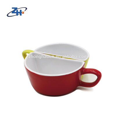 hot selling round ceramic couple mugs with handle