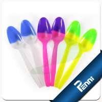 SGS Disposable crazy fun party color changing cutlery