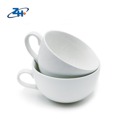 China product direct sale custom plain white sublimation ceramic soup mug